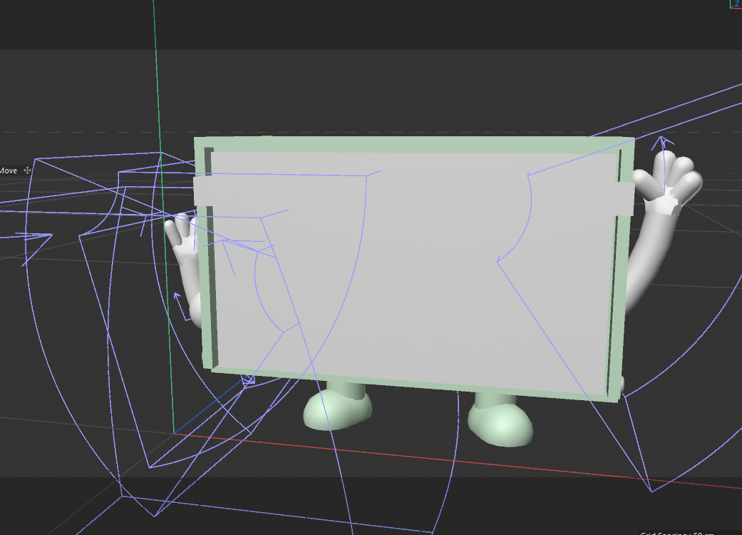 Added materials to the model of the toy.